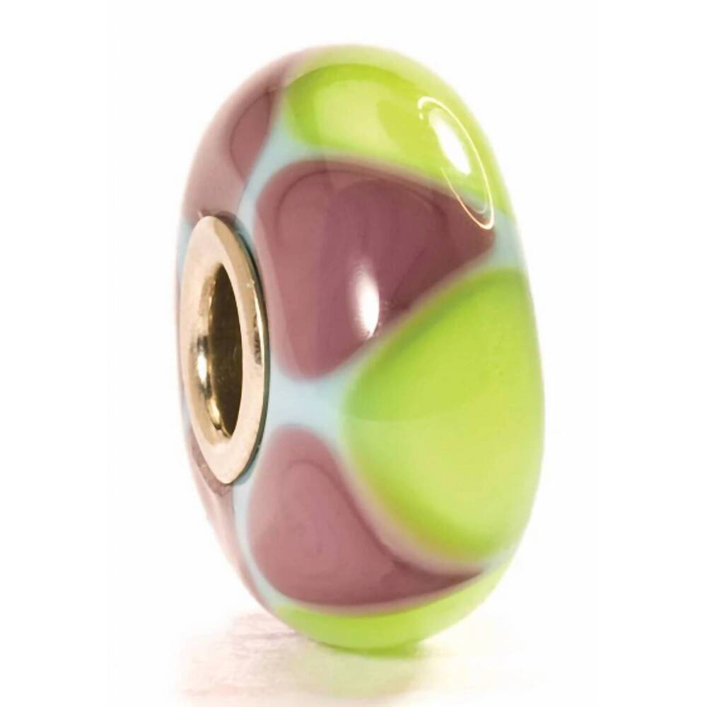 NEW TROLLBEADS women's triangles glass bead charm in green